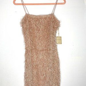 Light Pink Textured Fringe Dress from Forever 21's Winter Collection